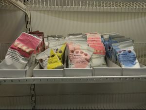 organic snacks including fruits candies and nuts at IKEA in Villiers-sur-marne