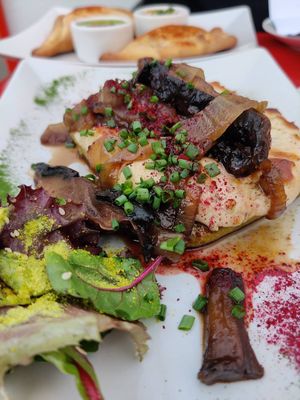 Polenta and empanadas  at Epif in Portland