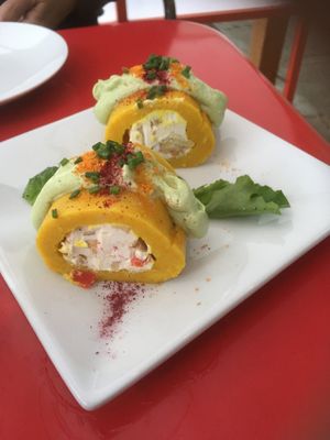 Potato cream cheeze rolls at Epif in Portland