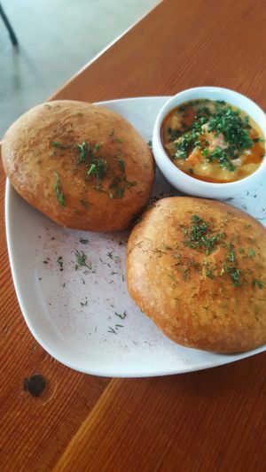 squash bread stuffed with mozzarella cheese at Epif in Portland