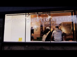 L'Îlot is nestled in a contemporary art gallery Art'chipel. at L'ilot in Levis