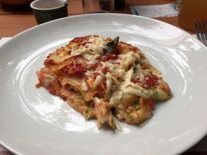 Lasagna - vegetarian at Vila das Rosas in Sao Paulo