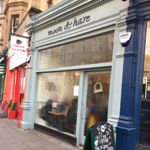 entrance  at Moon & Hare in Edinburgh
