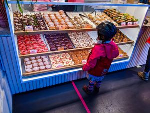 Today's selection of donuts at Brammibal's Donuts at Brammibal's Donuts - Maybachufer in Berlin