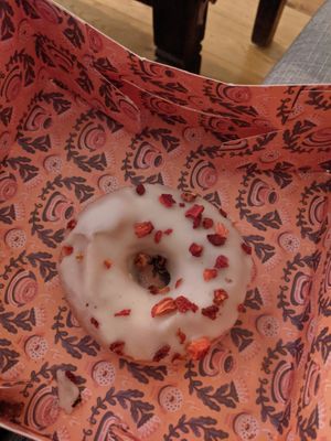 Strawberry, yum! at Brammibal's Donuts - Maybachufer in Berlin