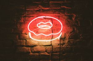 Neon Sign inside at Brammibal's Donuts - Maybachufer in Berlin