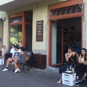 outside at Brammibal's Donuts - Maybachufer in Berlin