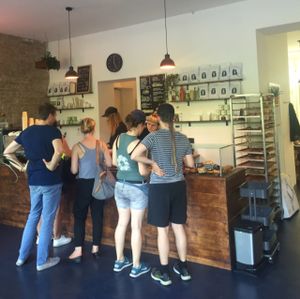 counter at Brammibal's Donuts - Maybachufer in Berlin