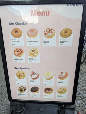 Menu of delicious donuts. at Brammibal's Donuts - Maybachufer in Berlin