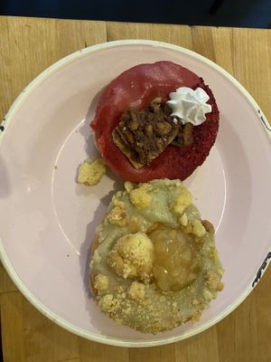 Pecan pie and apple crumble goodness  at Brammibal's Donuts - Maybachufer in Berlin