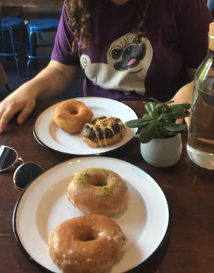 Tasty donuts on a hot summer morning :) at Brammibal's Donuts - Maybachufer in Berlin