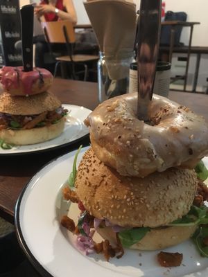 cooperation with reger's burger at Brammibal's Donuts - Maybachufer in Berlin
