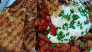 Toast and beans at Brammibal's Donuts - Maybachufer in Berlin