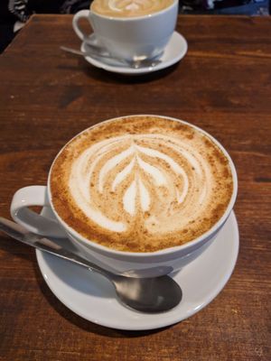 pumpkin spice latte, delicious at Brammibal's Donuts - Maybachufer in Berlin