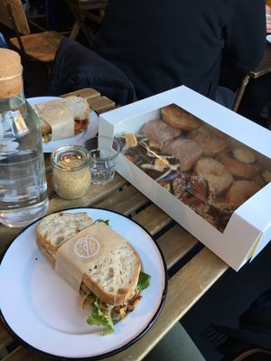 Lunch sandwiches and loads of donuts   at Brammibal's Donuts - Maybachufer in Berlin