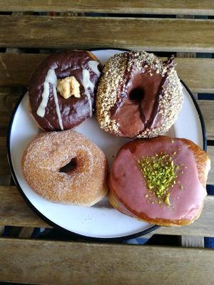 a bunch of donuts at Brammibal's Donuts - Maybachufer in Berlin