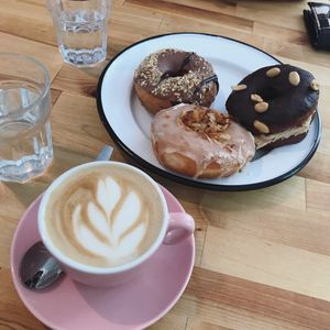 Donuts und Cappuccino at Brammibal‘s  at Brammibal's Donuts - Maybachufer in Berlin