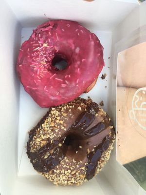 hibiscus ? and nougat  at Brammibal's Donuts - Maybachufer in Berlin