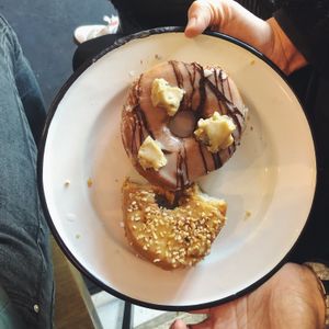 Couldn‘t even wait for the phot:-D at Brammibal's Donuts - Maybachufer in Berlin