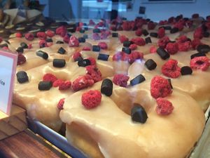 Chocolate and berries at Brammibal's Donuts - Maybachufer in Berlin