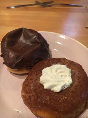 Cream filled donut and tiramisu donut! at Brammibal's Donuts - Maybachufer in Berlin