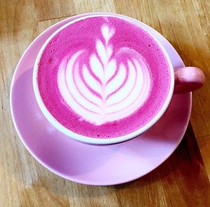 Beetroot Latte💖 at Brammibal's Donuts - Maybachufer in Berlin