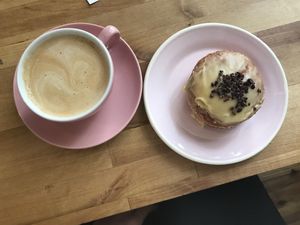 Passion fruit donut at Brammibal's Donuts - Maybachufer in Berlin
