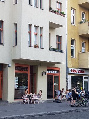 Outside at Brammibal's Donuts - Maybachufer in Berlin
