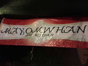 Restaurant sign.  at Mayomwhan Nat's Kitchen in Koh Lanta