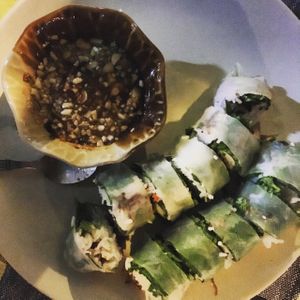 Fresh Spring Rolls. Amazing at Mayomwhan Nat's Kitchen in Koh Lanta