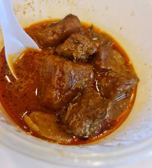 Curry mutton ~ 12/5/22 at New Tokyo Vegetarian 新东京 in Northeast Singapore