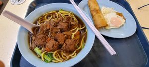 Herbal soup noodle. 👍Fantastic!! Must try.. at New Tokyo Vegetarian 新东京 in Northeast Singapore