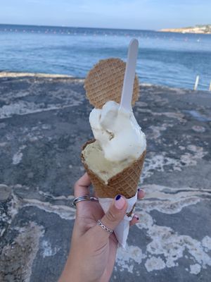 Pistachio & Vanilla   at SottoZero The Gelato Factory in Bugibba