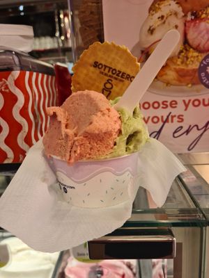 Very generous portions at SottoZero The Gelato Factory in Bugibba