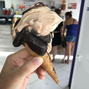 No awards for form, but who cares  at SottoZero The Gelato Factory in Bugibba