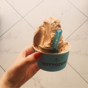 hazelnut gelato at SottoZero The Gelato Factory in Bugibba