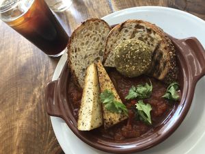 Shakshuka Veganized.  at Rosemary and Vine in Rye