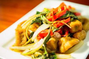 Stir-fried Easy power Basil. at EasyPower in Chumphon