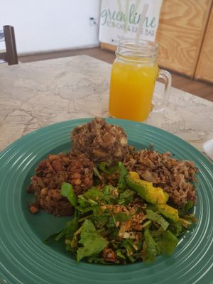 Mmmm at The Green Lime Eco-Cafe and Juice Bar in Bridgetown