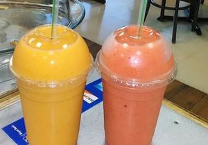 100% Fresh Fruit Smoothies at The Green Lime Eco-Cafe and Juice Bar in Bridgetown