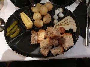 To dip in the cheese at Samses in Zurich