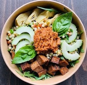 vegan salad Bowl at Samses in Zurich
