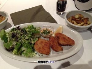 Schnitzel with salad and potatoes at Samses in Zurich