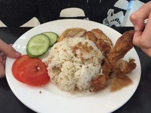 chicken rice  at Di Shui Fang - Water Drop Tea House in Kuantan
