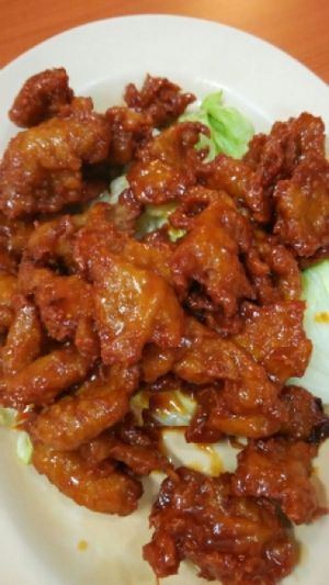 honey marinated mocked pork rib at Ru Lai 如来斋 in Central Singapore