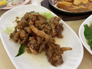 Buttered frog legs 10/10  at Ru Lai 如来斋 in Central Singapore