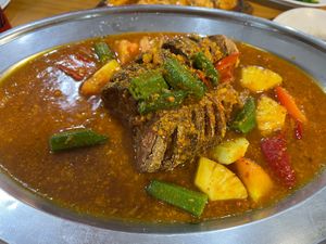 Assam Thai fish 8.5/10 fish a bit small   at Ru Lai 如来斋 in Central Singapore