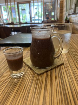 Creamy red bean dessert  at Lutan 21 滷談21蔬食藥膳養生館 in Malacca