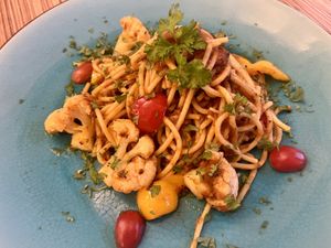 Tomato pasta   at Lutan 21 滷談21蔬食藥膳養生館 in Malacca