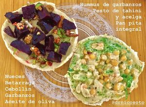 Yummy pita at La Hummuseria in Madrid